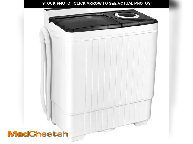 Lot 74-14110932 - Costway 3.5 cu.ft. 26 lbs. Portable Semi-automatic Traditional Top Load Washer in Gray with UL Certi...