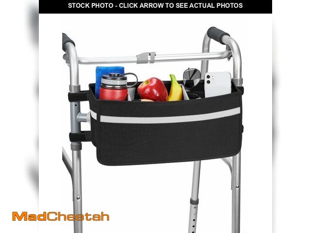 Lot 74-12713491 - JOYTUTUS Walker Basket for Seniors, Basket for Walkers with Cup Holder, with Two Split Board, Foldab...