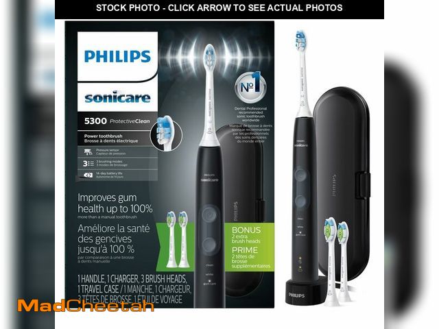 Lot 74-12704720 - Philips Sonicare ProtectiveClean 5300 Rechargeable Electric Toothbrush, with Pressure Sensor, 3 Clea...