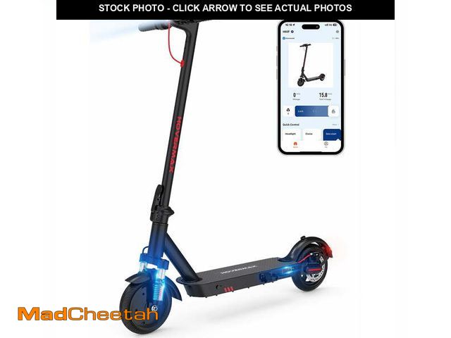 Lot 74-13742894 - HOVERMAX Electric Scooter for Adults, Dual Suspension, 350W Motor, 18.6 MPH &amp; 19 Miles Range, 8....