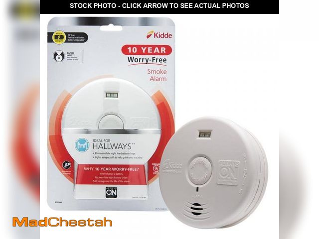 Lot 74-12411324 - (MISSING HARDWARE)Kidde 10 Year Worry-Free Battery Powered Smoke Detector with Photoelectric Sensor ...