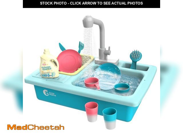 Lot 74-12434837 - CUTE STONE Color Changing Kitchen Sink Toys, Children Electric Dishwasher Playing Toy with Running W...