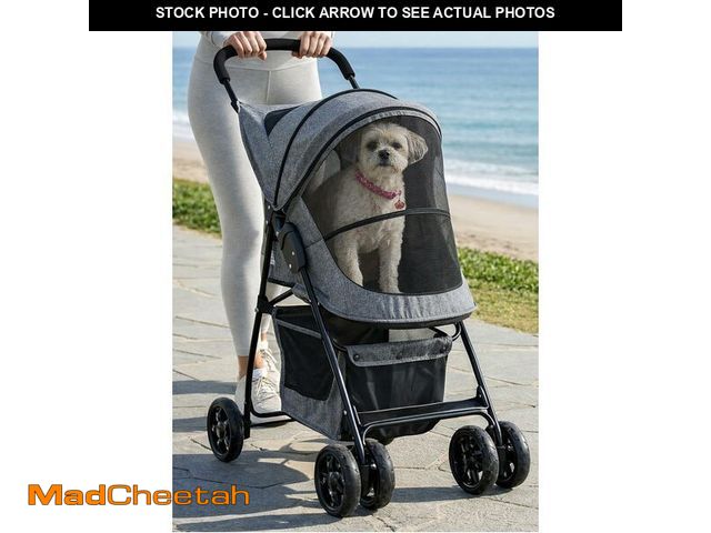 Lot 74-14251032 - Pet Gear No-Zip Happy Trails Lite Pet Stroller, Titanium Grey - UNUSED
