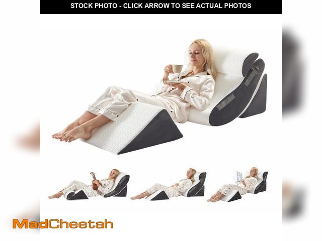 Lot 74-13583671 - 4PCS Orthopedic Bed Wedge Pillow Set for Sleeping, Post Surgery Foam Support Pillows for Back, Neck ...