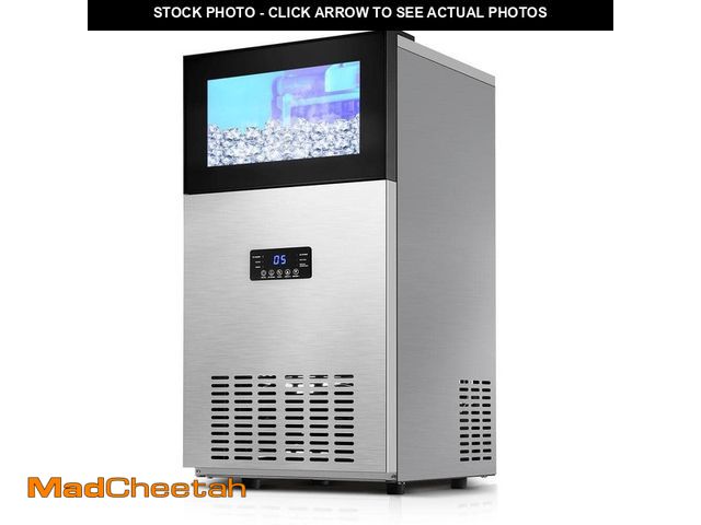 Lot 74-12659524 - Denjol 15" 130 lbs. / Day Half Size Cube Commercial Built-in/Freestanding Ice Maker In Stainless Ste...