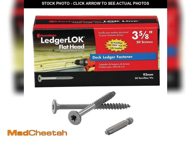 Lot 74-14285821 - FastenMaster LedgerLOK Flat Head Structural Ledger Board Screws - 3-5/8 inch flat head wood screws -...