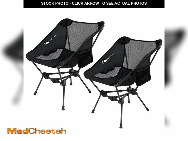 Lot 74-12605640 - MOON LENCE 2 Pack Portable Camping Chairs Backpacking Chair - The 4th Generation Ultralight Folding ...