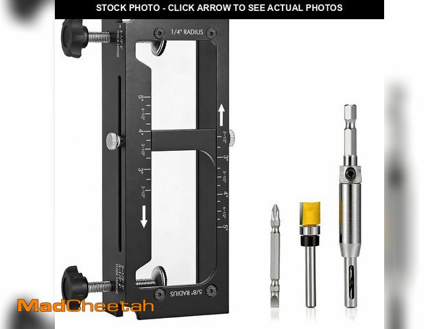 Lot 74-13765623 - Door Hinge Jig, Pro Aluminum Alloy Router Template, Adjustable Mortising Jig for 2.5" to 5" Hinges, ...