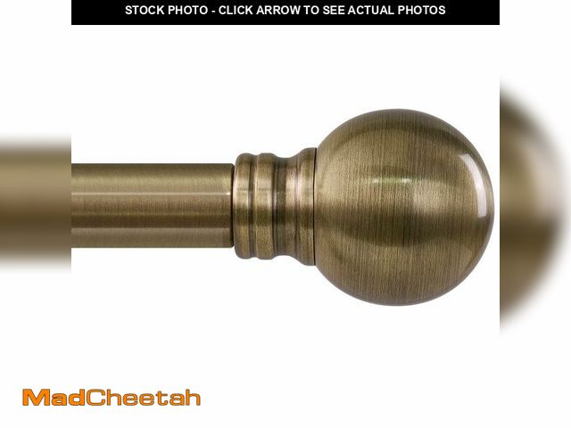 Lot 74-14377898 - Antique Bronze Curtain Rods for Windows 28 to 48 Inch 1" Diameter - UNUSED