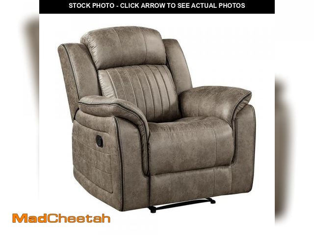 Lot 74-12463035 - Lazzara Morelia Sandy Brown Microfiber Manual Recliner - UNUSED
