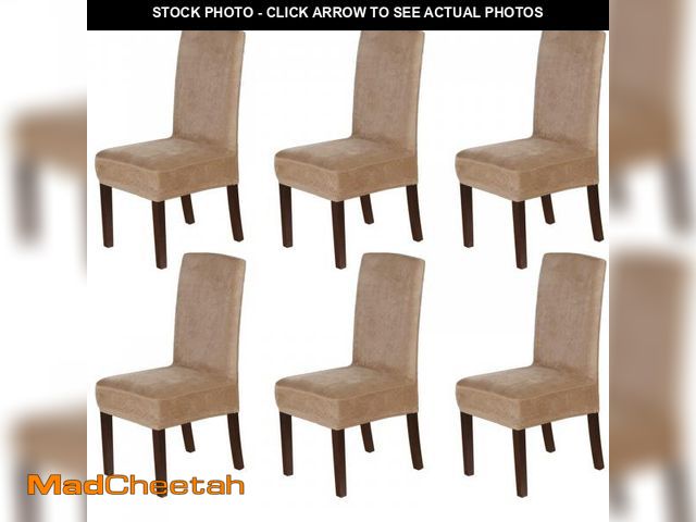 Lot 74-12179385 - H.VERSAILTEX Velvet Dining Chair Covers Stretch Chair Covers for Dining Room Set of 6 Parson Chair S...