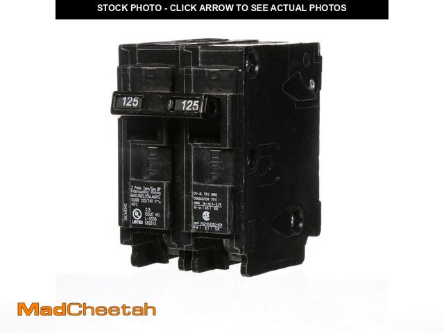 Lot 74-13785163 - Siemens 125 Amp Double-Pole Type QP Circuit Breaker - USED