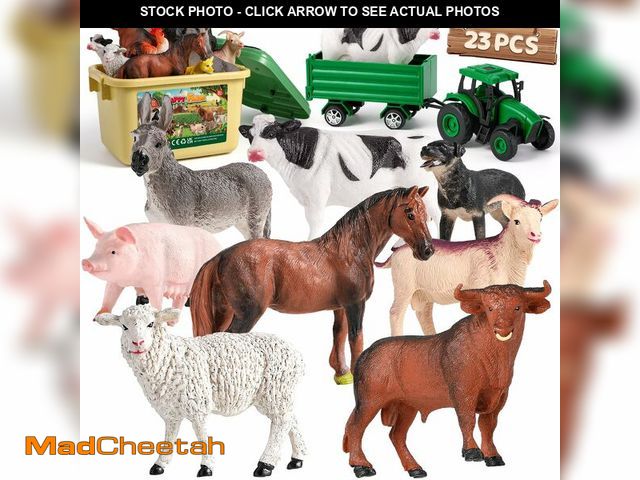 Lot 74-12718684 - WAIIW Farm Animal Toys for Toddlers,23 PCS Animal Toys with Realistic Animal Figurines,Tractor Toy a...