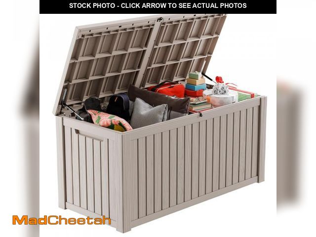 Lot 74-12363699 - GYMHILL 180 Gallon Deck Box Large Outdoor Storage for Patio Furniture,Outdoor Cushions,Garden Tools ...