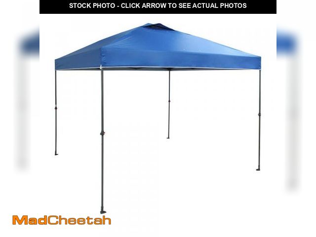 Lot 74-12395257 - (MISSING TOP) Everbilt 10 ft. x 10 ft. Blue Instant Canopy Pop Up Tent - UNUSED