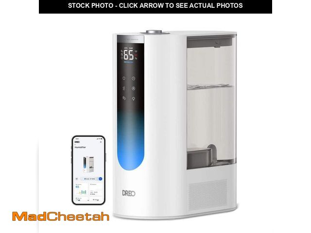 Lot 74-13038369 - DREO 1.59-gal. Smart Tabletop Cool Warm and Mist Humidifier, 60H Runtime, Top Fill with RGB for Home...