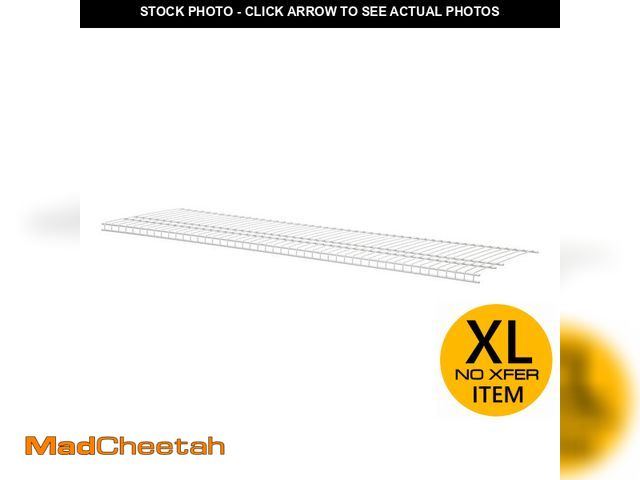 Lot 74-14311632 - ClosetMaid SuperSlide 96 in. W x 16 in. D White Ventilated Wire Shelf - UNUSED