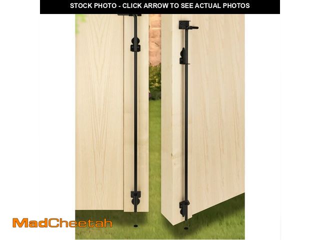 Lot 74-13835431 - 36" Heavy Duty Cane Bolt Gate Drop Rod Hardware Ground Latch for Wood PVC Vinyl Metal Fences Gates, ...
