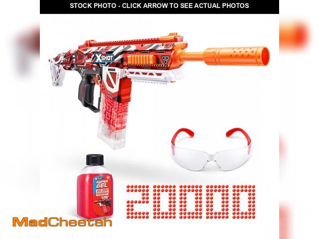 Lot 74-12536315 - (MISSING ACCESSORIES) XSHOT Hyper Gel HPG-700 Motorized Blaster (20,000 Pellets) Outdoor Toy by ZURU...
