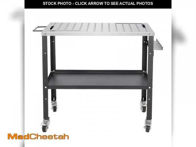 Lot 74-12494092 - Welding Table 36"x24", 600Lbs Load Capacity Steel Welding Cart Workbench Table for Garage, Portable ...