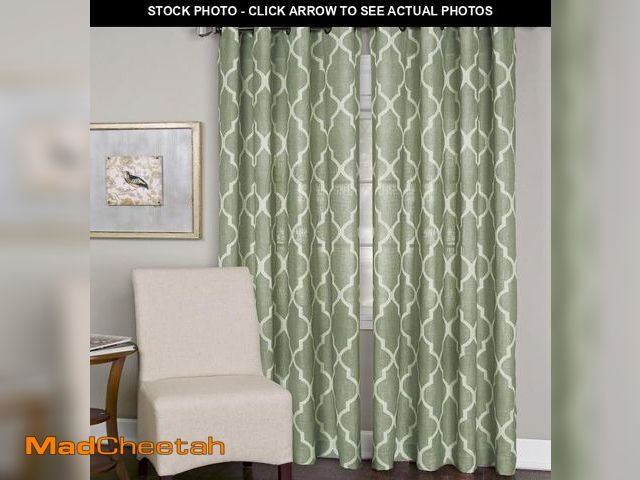 Lot 74-4945866 - (SEE OUR PHOTOS FOR COLOR) August Grove Wobna Geometric Room Darkening Rod Pocket Single Curtain Pan...