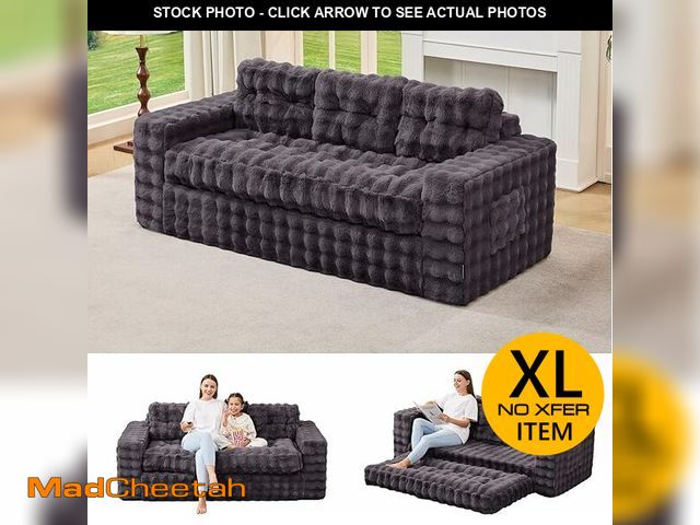 Lot 74-13788994 - Hobestluk 3-Seater Sofa Boneless Couch with Tufted Button Design 2 in 1 Comfy Cloud Couch Oversized ...