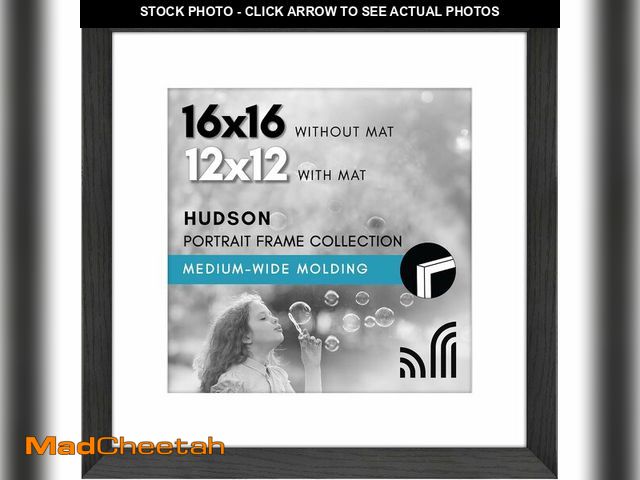 Lot 74-14067035 - Americanflat 16x16 Picture Frame with Polished Plexiglass - Use as 12x12 Frame with Mat or Display 1...