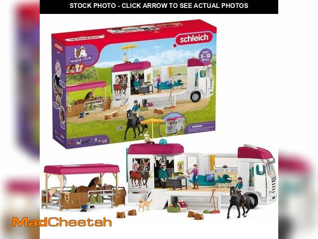 Lot 74-13382531 - Schleich Horse Club - 227PC Lisa Transporter Playset - Horse Toy Trailer Set with Family, 3 Horses, ...