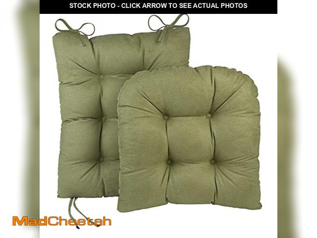 Lot 74-6785489 - Klear Vu Non-Slip Omega Rocking Chair Cushions Set, Seat and SeatBack Pads, 2 Piece, Grass - UNUSED