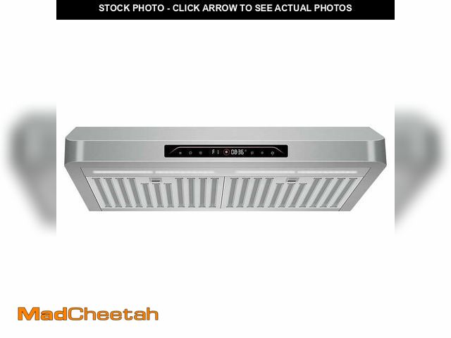 Lot 74-14217665 - Tylza 30 inch 900 CFM Ducted Under Cabinet Range Hood,4 Speed Gesture Sensing&amp;Touch Control Pane...