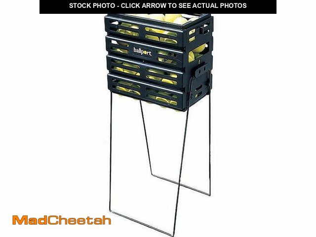 Lot 74-14322422 - Tourna Ballport Tennis Ball Hopper Holds 80 Balls Durable and Lightweight,Black - USED