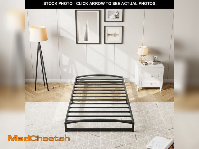 Lot 74-12828958 - IDEALHOUSE Low Profile Twin Bed Frame, 6 Inch Heavy Duty Metal Twin Size Platform Bed Frame, Mattres...