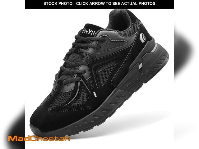 Lot 74-14475665 - FitVille Extra Wide Walking Shoes for Men Wide Width Sneakers for Flat Feet Heel Pain Relief - Rebou...