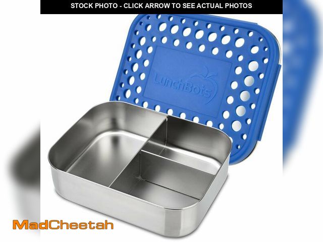Lot 74-12714405 - LunchBots Medium Trio II Snack Container - Divided Stainless Steel Food Container - Three Sections f...