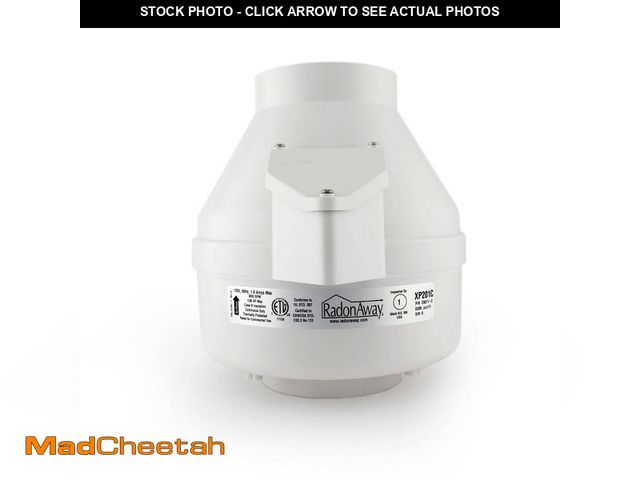 Lot 74-14606143 - RadonAway XP201C 4 in. Inlet and Outlet Inline Radon Fan in White with 1.6 in. Maximum Operating Pre...