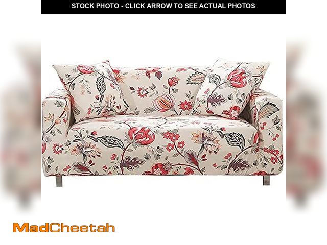 Lot 74-13572100 - MIDODO Printed Couch Cover Stretch Sofa Covers Patterned Sofas Seater Slipcovers for 3 Cushion Couch...
