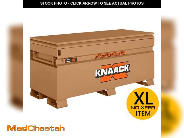 Lot 74-14292105 - Knaack 60 in. W x 24 in. L x 28 in. H, Steel Jobsite Tool Storage Chest with Lock - UNUSED