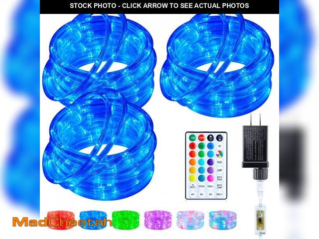 Lot 74-12048408 - Color Changing Rope Lights Outdoor - 99ft 300 LED Outdoor String Lights with Remote, 18 Colors, Conn...