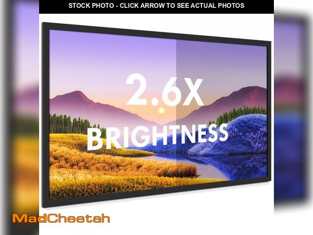 Lot 74-12360969 - Fixed Frame Projector Screen by SilverMagic - 2.6X  and 30% ALR - Indoor Wall-Mounted White Screen f...