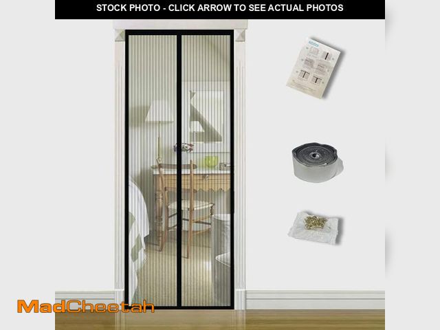 Lot 74-12314300 - TQFlow Durable Magnetic Screen Door, Bottom Weighted Door Mesh Screen with Magnet Fit Door Size 25 x...