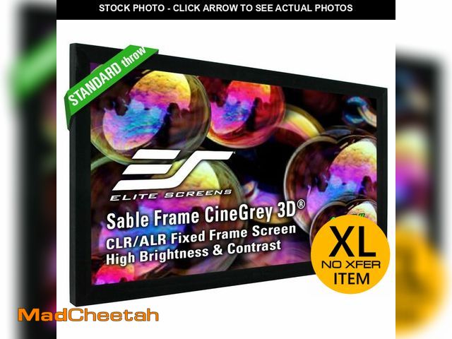 Lot 74-13122894 - Elite Screens 135-Inch ALR Projector Screen 16:9 Ã¢â¬â Ceiling &amp; Ambient Light Rejecting, Fix...