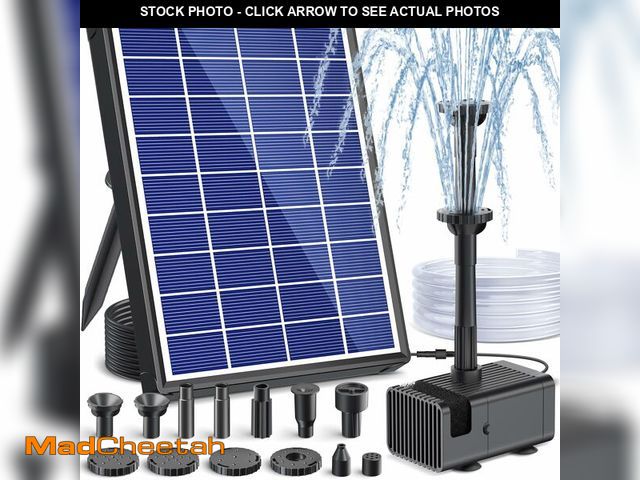Lot 74-13629017 - POPOSOAP Solar Fountain Pump for Bird Bath, 6.5W Solar Water Fountain Pump with Dry-Run Protection &...