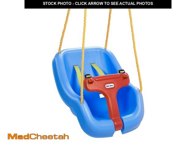 Lot 74-13787904 - Little Tikes Snug 'n Secure Blue Swing with Adjustable Straps, 2-in-1 for Baby and Toddlers Ages 9 M...