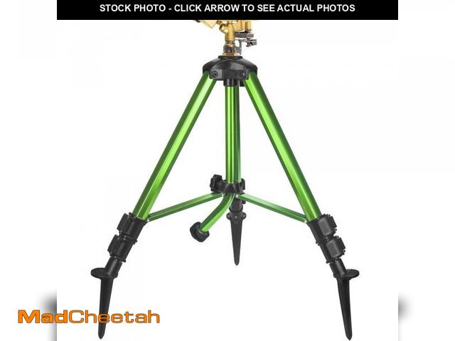 Lot 74-12314350 - Triumpeek Impact Sprinkler on Tripod Base with Stakes, 360 Degree Large Area Coverage Irrigator with...