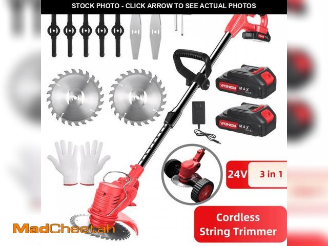 Lot 74-12157701 - KingFurt 24V Cordless String Trimmer, Attachment Capable - UNUSED
