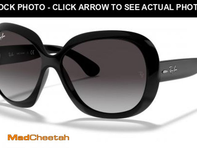 Lot 74-12291651 - Ray-Ban Women's RB4098 Jackie Ohh II Butterfly Sunglasses, Black/Light Grey Gradient Dark Grey, 60 m...