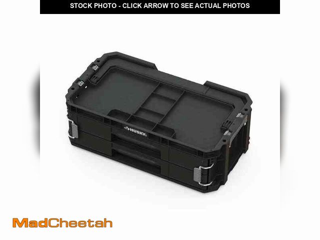 Lot 74-13792044 - Husky Connect Stackable Portable 2 Drawer 13 Compartment Small Tools and Parts Organizer With Remova...