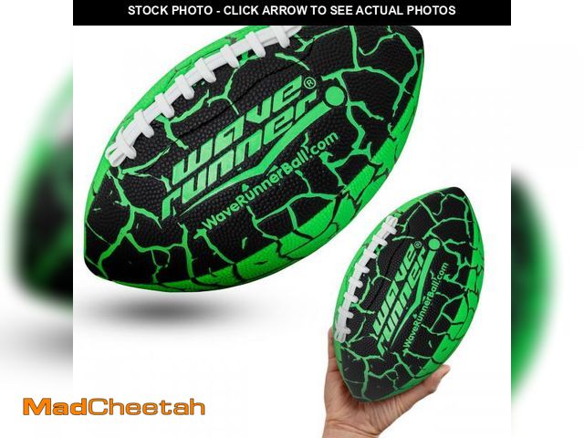 Lot 74-11558737 - Wave Runner Grip It Waterproof Junior Size Football, 9.25 Size, Durable &amp; Double Laced, Perfect ...