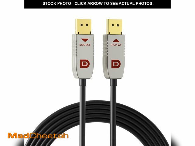 Lot 74-14213147 - RUIPRO DisplayPort Cable 1.4, 8K Fiber Optic DP Cable 33ft, Supports 32.4Gbps, 8K@60Hz, 4K@120Hz, HD...
