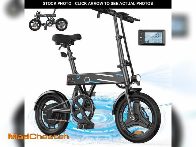 Lot 74-12680233 - iSinwheel 14" Foldable Electric Bicycle for Adults,500W 36V/7.8Ah Electric Bike,LCD,20MPH Commuter E...
